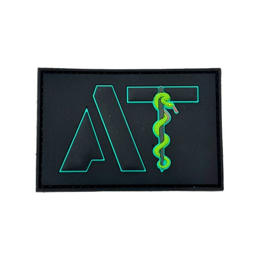 AT Patch V2-PVC - Black/ Black w/Teal and Sticker image