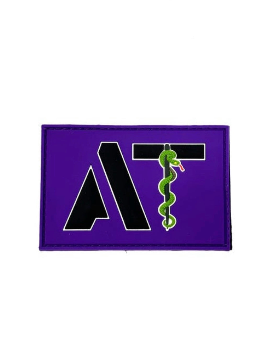 Image of AT Patch V2-PVC - Black on Purple image